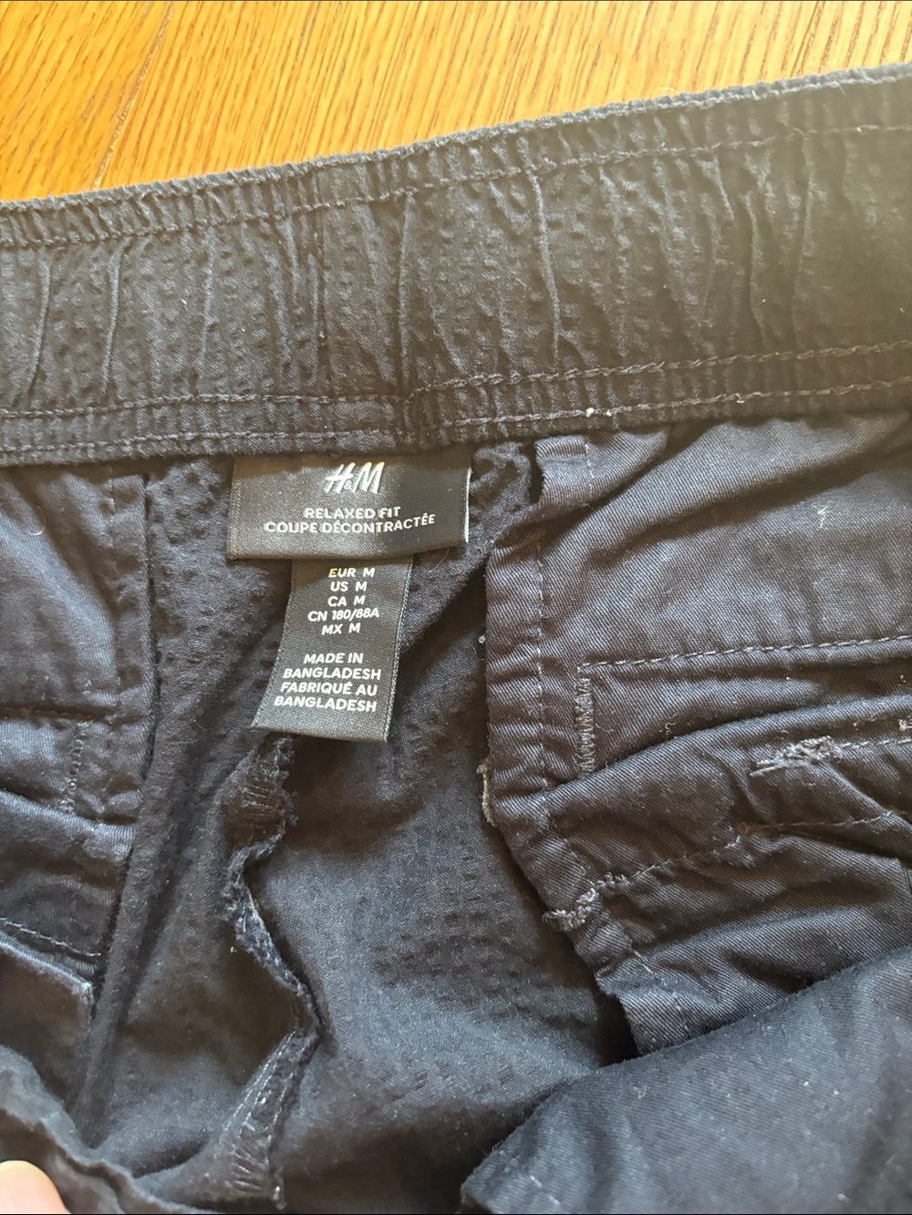 Men's Navy Seersucker Chinos - Comfortable Casual Fit - Picture 3 of 7